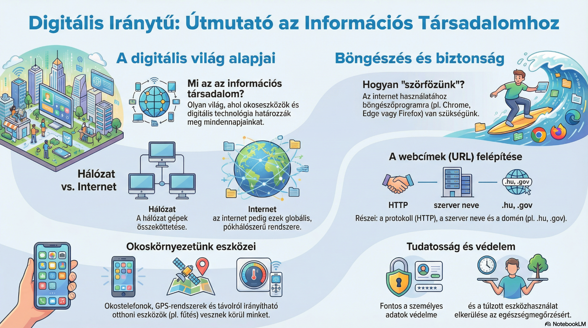 Infografika az óra anyagáról